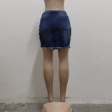 Stitching contrast color jumpsuit with pockets HSF2420