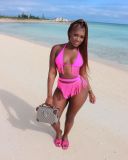 Fringed two-piece bikini Q5247