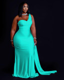 Solid color irregular one-shoulder dress PQ8655