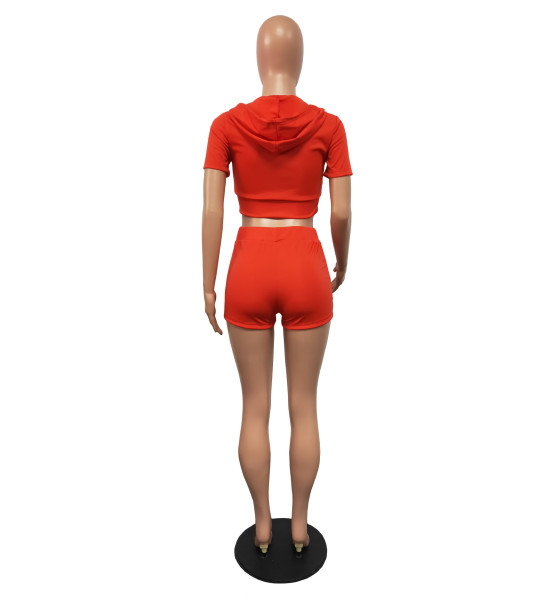 Short-sleeved shorts Fashion casual sports suit Two-piece women's clothing H1640