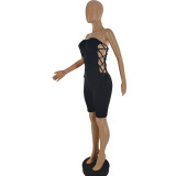Fashion casual pleated strappy jumpsuit S946