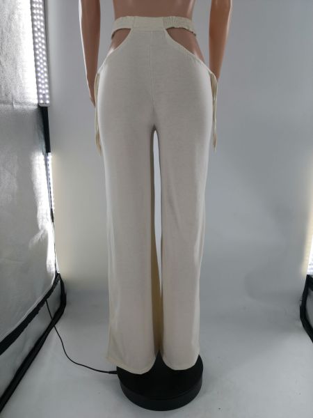 Fashion solid color sports and leisure wide-leg pants S6285