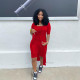Irregular jacket + jumpsuit two-piece suit casual sexy solid color MN1092