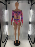 Split sexy gradient strappy bikini swimsuit S6290