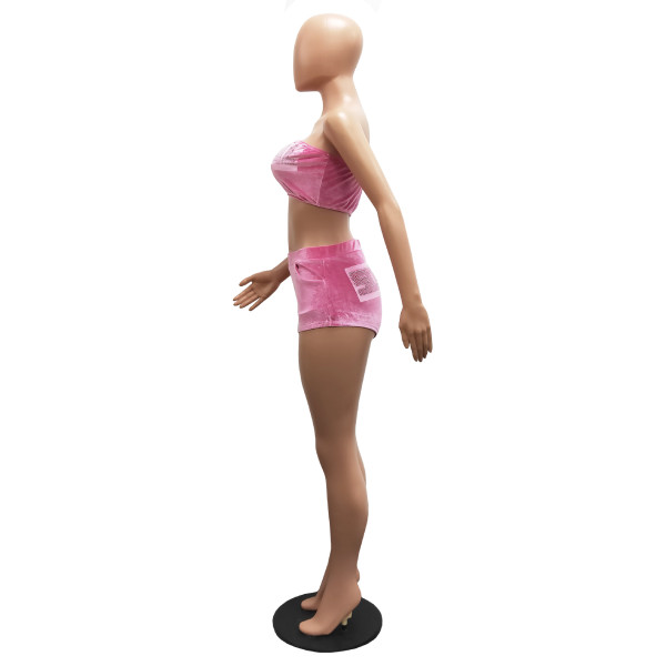 Letter hot diamond shorts yoga pants suit two-piece suit H1652