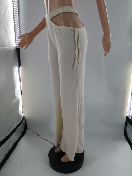 Fashion solid color sports and leisure wide-leg pants S6285