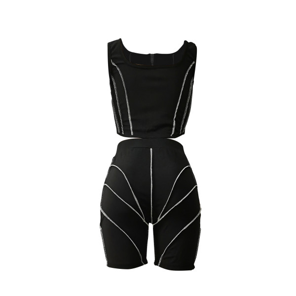 Fashion splicing sling sports and leisure suit CM2141