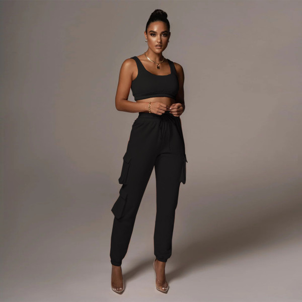 Plus size women's clothing yoga suit fashion casual pants suit H1651