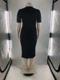 Fashion stitching dress S6287
