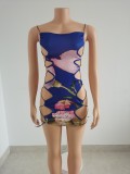 Sexy hollow strappy skirt FFT1112