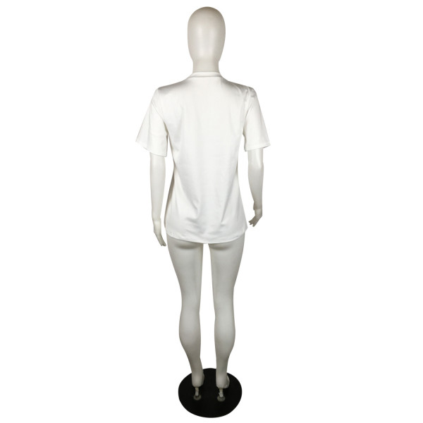 Medium-length loose short-sleeved large T-shirt top QY5061