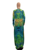 Three-piece swimsuit with summer print beach shawl L0103