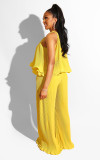 Women summer casual strapless sling solid color two-piece suit L0273