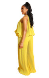 Women summer casual strapless sling solid color two-piece suit L0273