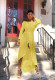 Lace-up chiffon one-line collar waist irregular large skirt dress QY0345