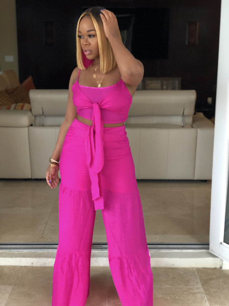 Women fashion casual fashion summer solid color two-piece suit L0265