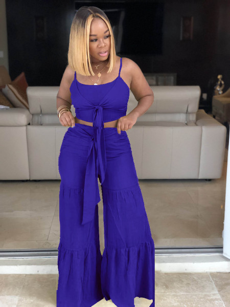 Women fashion casual fashion summer solid color two-piece suit L0265