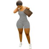 Sling jumpsuit solid color skinny casual jumpsuit  F131