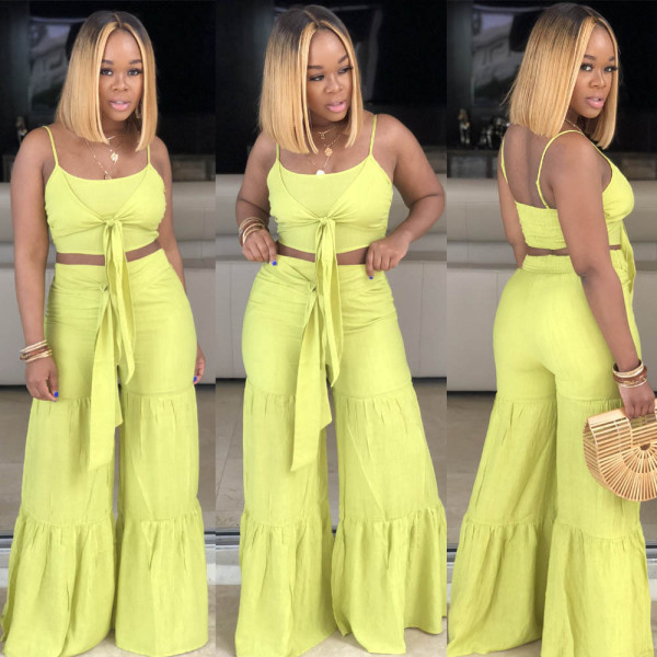 Women fashion casual fashion summer solid color two-piece suit L0265
