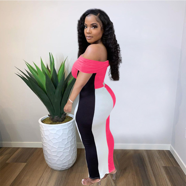 Personalized one-neck sexy dress tight-fitting casual Women skirt QY5060