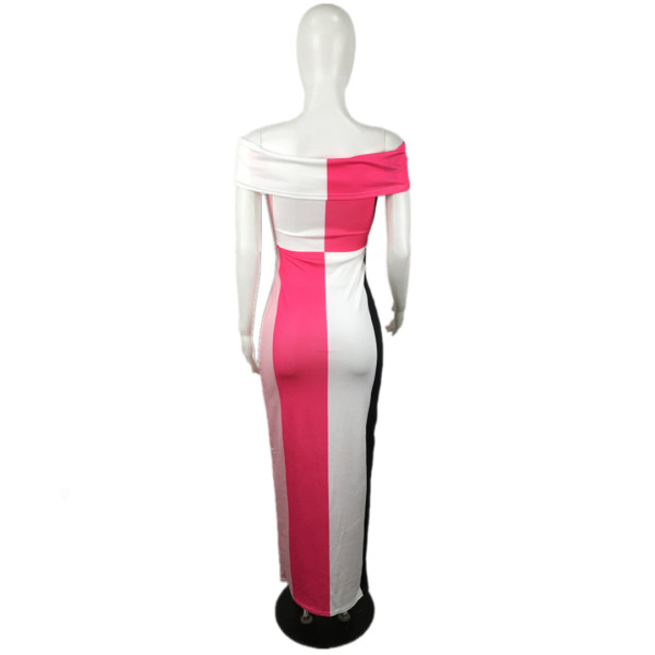 Personalized one-neck sexy dress tight-fitting casual Women skirt QY5060