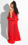 Women summer casual strapless sling solid color two-piece suit L0273