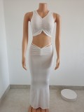 Fashion vest long skirt suit FFT1113