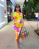 New fashion thread tie-dye dress Z60026
