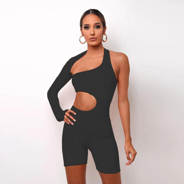 New long-sleeved sexy hollow sports jumpsuit K20Q2001