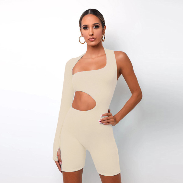 New long-sleeved sexy hollow sports jumpsuit K20Q2001