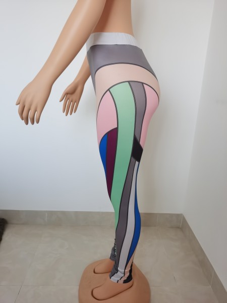 Digital printed sexy one-piece sports tights FFD1114