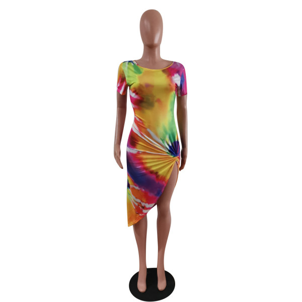 New fashion thread tie-dye dress Z60026