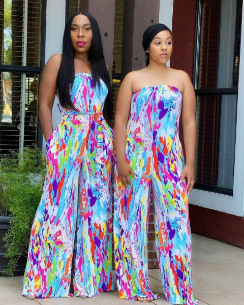 Fashion women's casual printed street jumpsuit Q77220