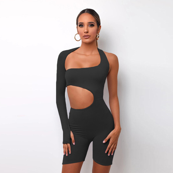 New long-sleeved sexy hollow sports jumpsuit K20Q2001