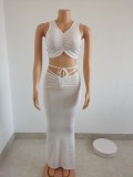 Fashion vest long skirt suit FFT1113