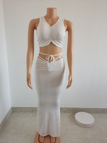 Fashion vest long skirt suit FFT1113