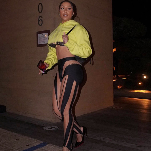 New printed high-waist slim-fitting casual trousers leggings K21PT289