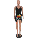 Vest shorts printed rope set two-piece suit HY5224
