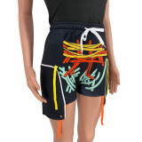 Vest shorts printed rope set two-piece suit HY5224