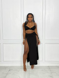 Sexy cute split skirt two-piece suit HY5232