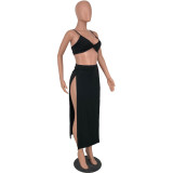 Sexy cute split skirt two-piece suit HY5232