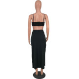 Sexy cute split skirt two-piece suit HY5232