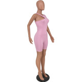 Sexy cute high elastic irregular jumpsuit HY5221