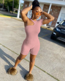 Sexy cute high elastic irregular jumpsuit HY5221