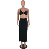 Sexy cute split skirt two-piece suit HY5232