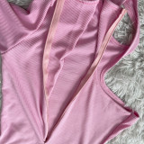 Sexy cute high elastic irregular jumpsuit HY5221