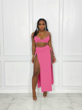 Sexy cute split skirt two-piece suit HY5232