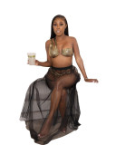 Fashion sexy split three-piece beach dress XM1187