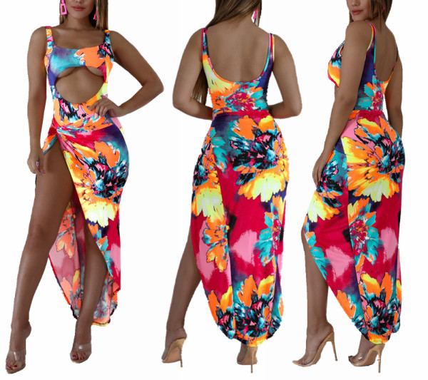 Sexy print dress LD98002
