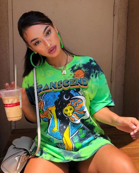 Sexy printed loose top T-shirt LD99051